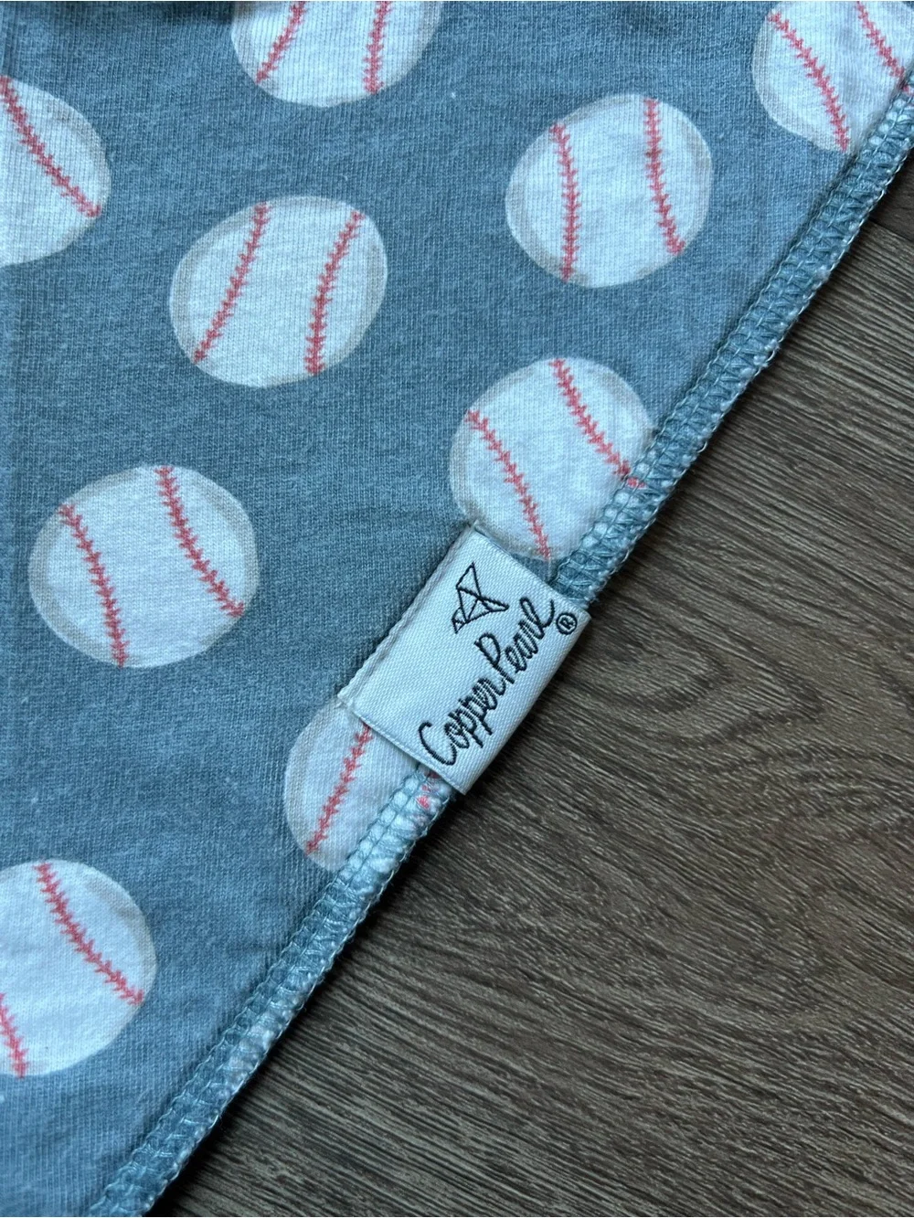 Copper Pearl Baby Bandana Bibs with Baseball Print (3 pack)